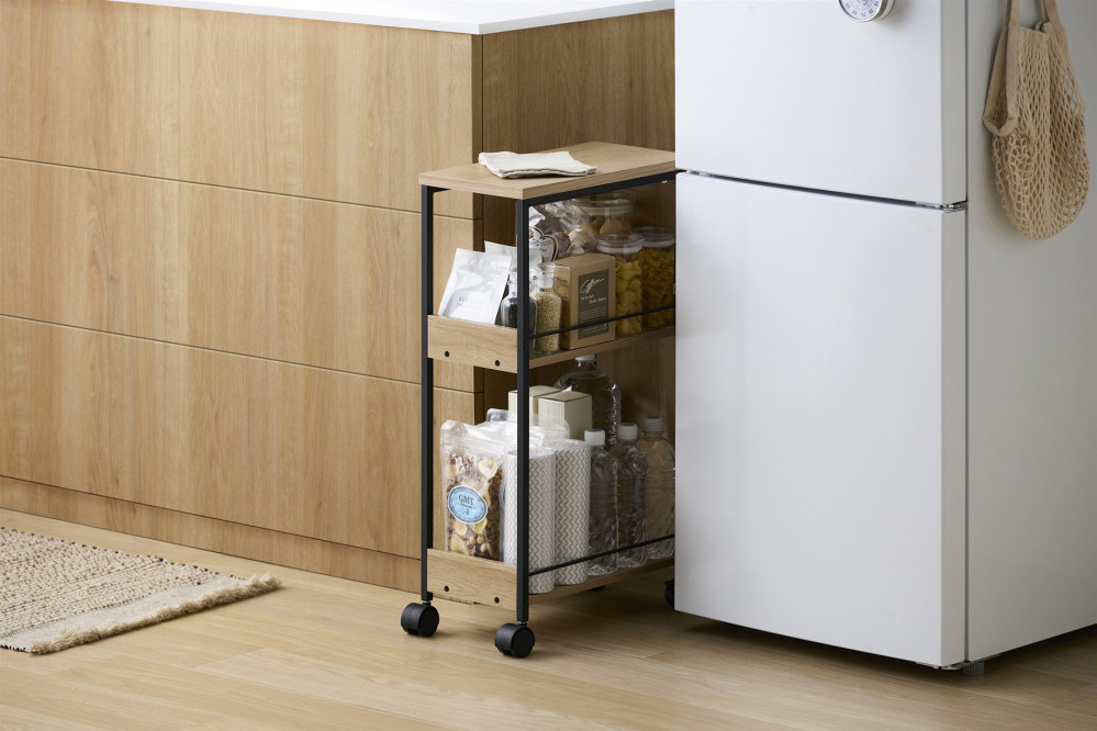 目隠しワゴン  HMW-200 ナチュラル/ブラック