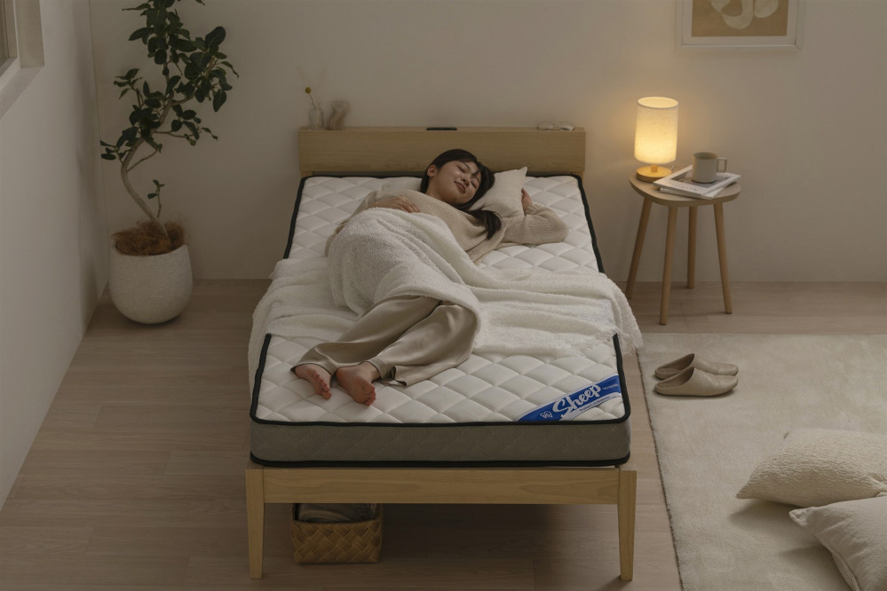 三つ折りポケットコイルマットレス １１ｃｍ PMTS11HR-3S ホワイト