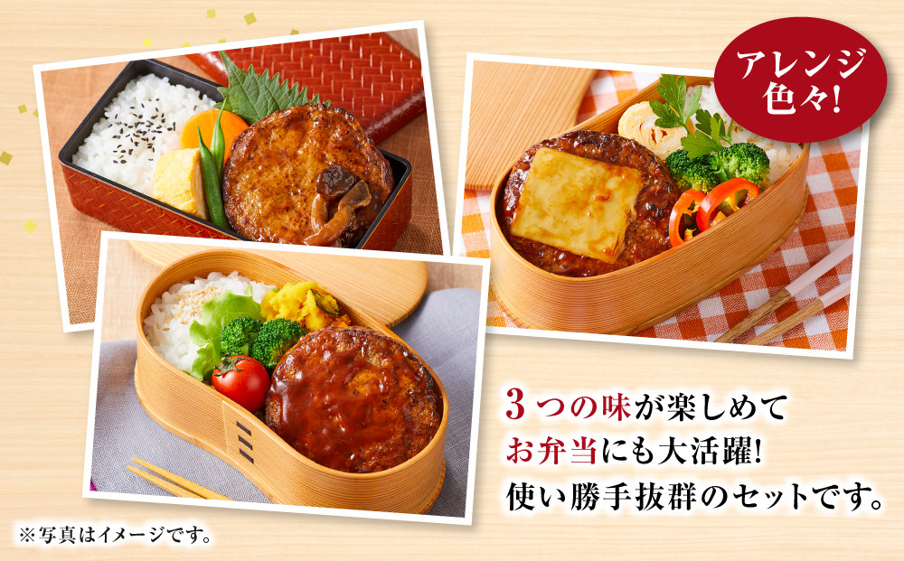 【タキザワハム】お肉屋さんのハンバーグ3種 計20個入（デミグラスソース、チーズ、てりやききのこ）｜ハンバーグ 国産 湯せん 湯煎 レンチン 温めるだけ 弁当 お弁当