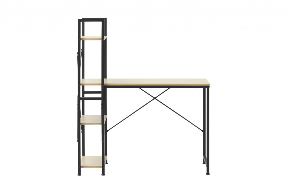 ラック付きデスク RDK-1042R ナチュラル/ブラック