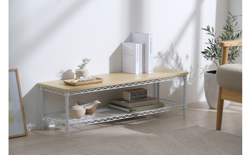 カラーメタルラック　ローボード CML-10302 ホワイト