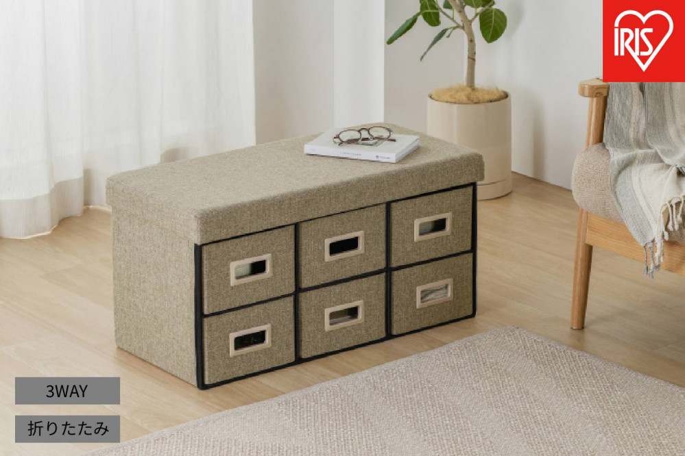 ３ＷＡＹ引き出し収納ボックス 引き出し６つタイプ SST6H-76 ブラウン