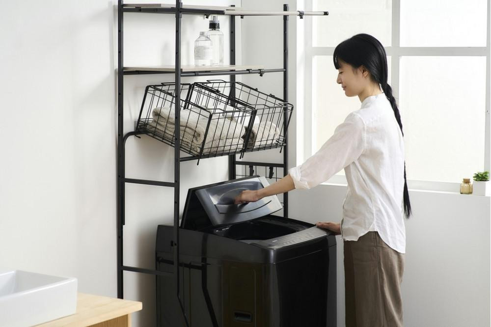 洗濯機 全自動洗濯機 8kg ITW-80B01-B ブラック