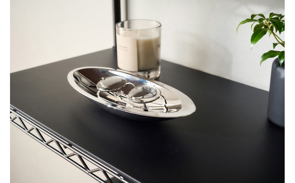 カラーメタルラック　ウッドボード付き CMM-75104B ブラック