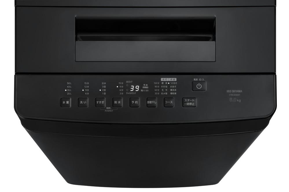 洗濯機 全自動洗濯機 6kg ITW-60A01-B ブラック