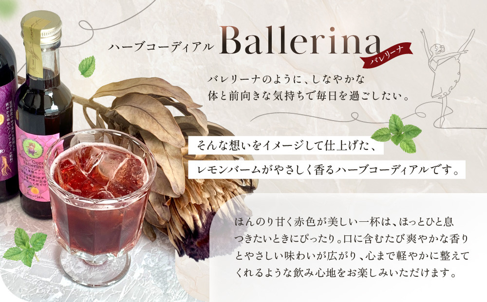 角田市 Sourian ハーブコーディアル Ballerina～バレリーナ～300ml×1本