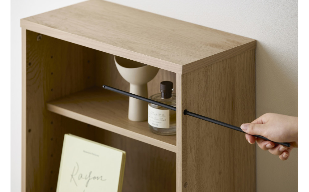 隠せる本棚 HKH-400 ナチュラル/ブラック