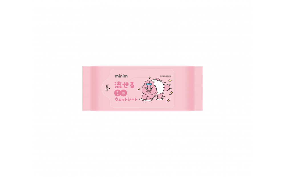 【8枚入×36個】おぱんちゅうさぎ 流せるミニウェットシート OMW-6PN