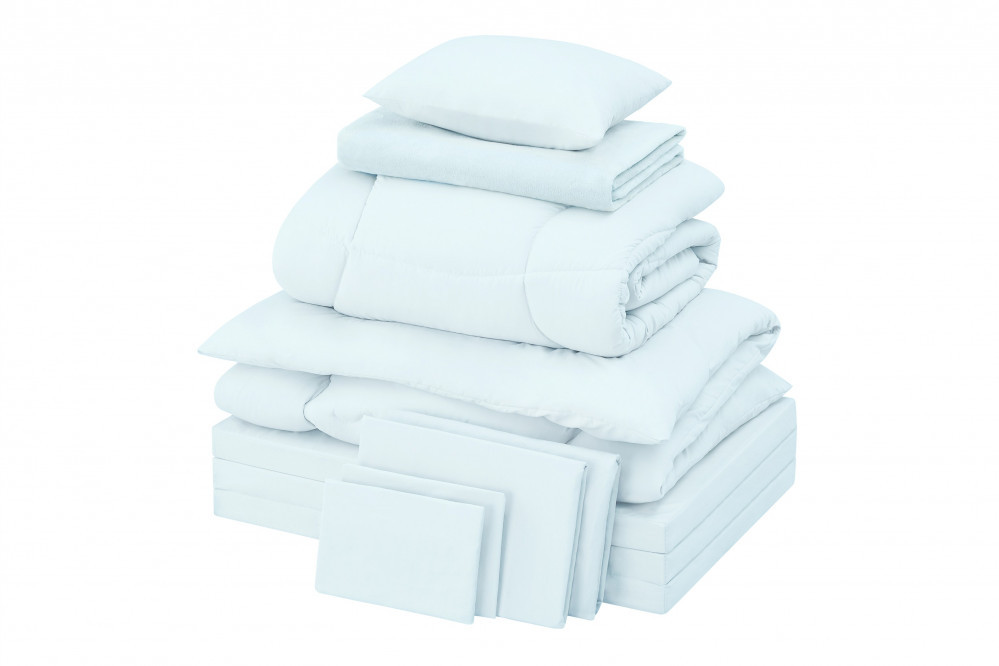 こだわりマットレス付き布団１０点セット KFS-KM10S ライトブルー