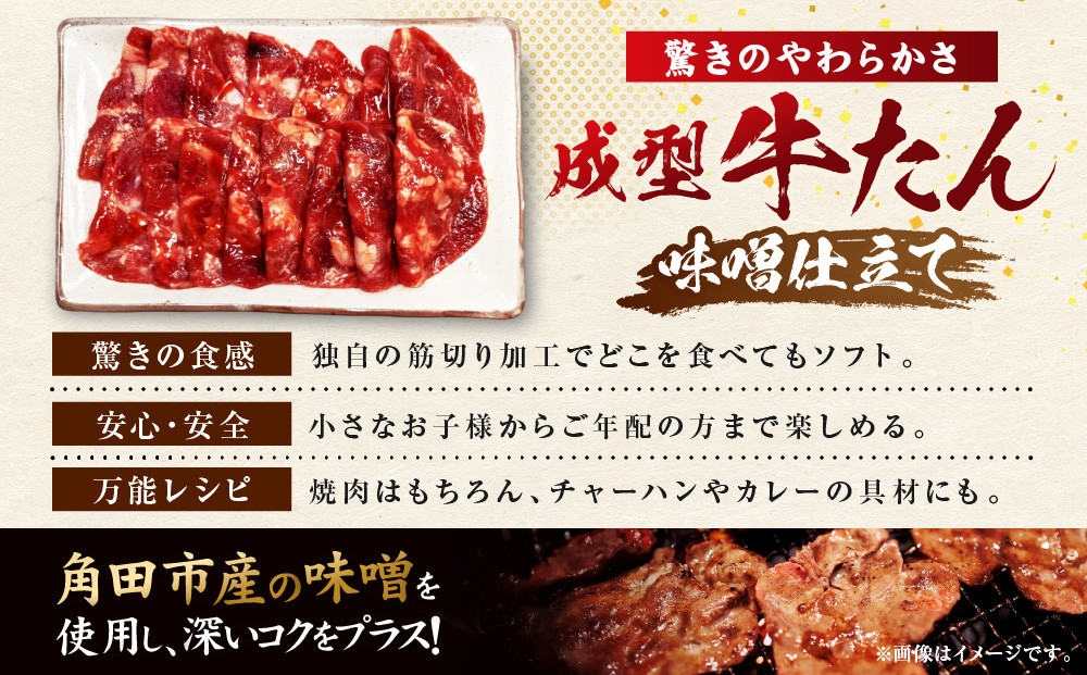 成型牛たん味噌味［角田産味噌使用］1kg(250g×4P)　宮城県共通返礼品