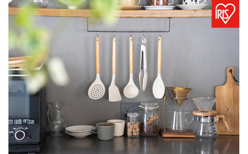 調理器具 キッチンツール７点＋スタンドセット　KT-7SS　グレージュ