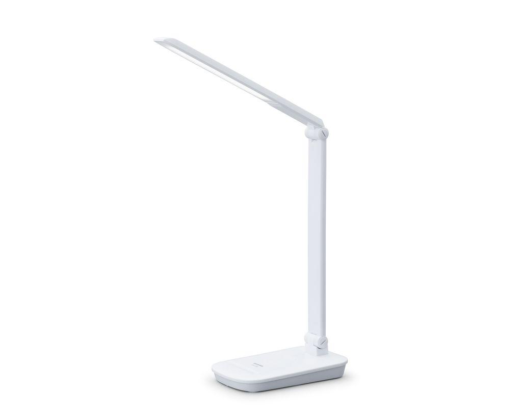 LEDデスクライトQi充電シリーズ 平置きタイプ 調光　LDL-QFD-W　ホワイト 新生活 一人暮らし ひとり暮らし 就職祝い 進学祝い 合格祝い