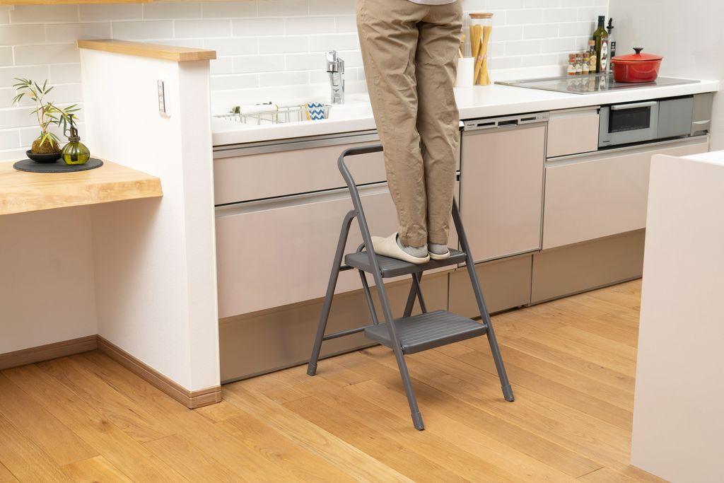 折りたたみステップ２段  OSU-2R ダークグレー