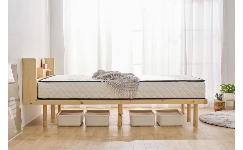 ベッド  宮付き高耐荷重すのこベッド HWBM-SD ナチュラル