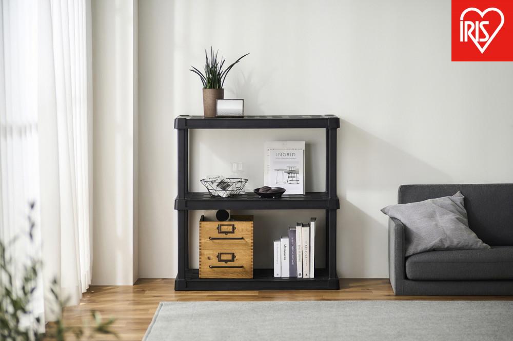 プラスチックラック3段 PLR-9143 ブラック