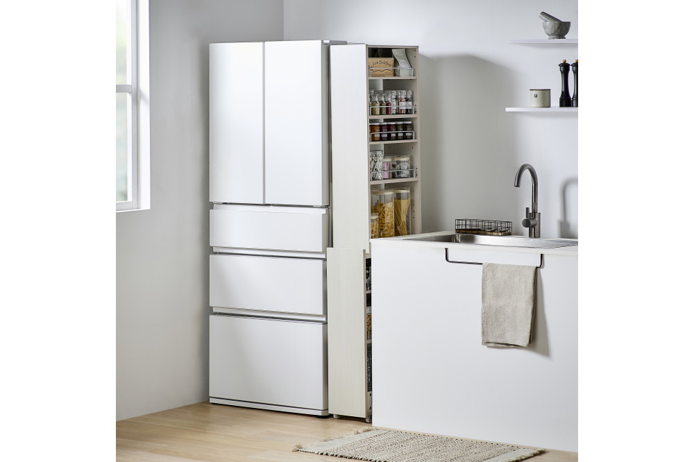 キッチン隙間収納ラック　KSRーH200　ホワイト