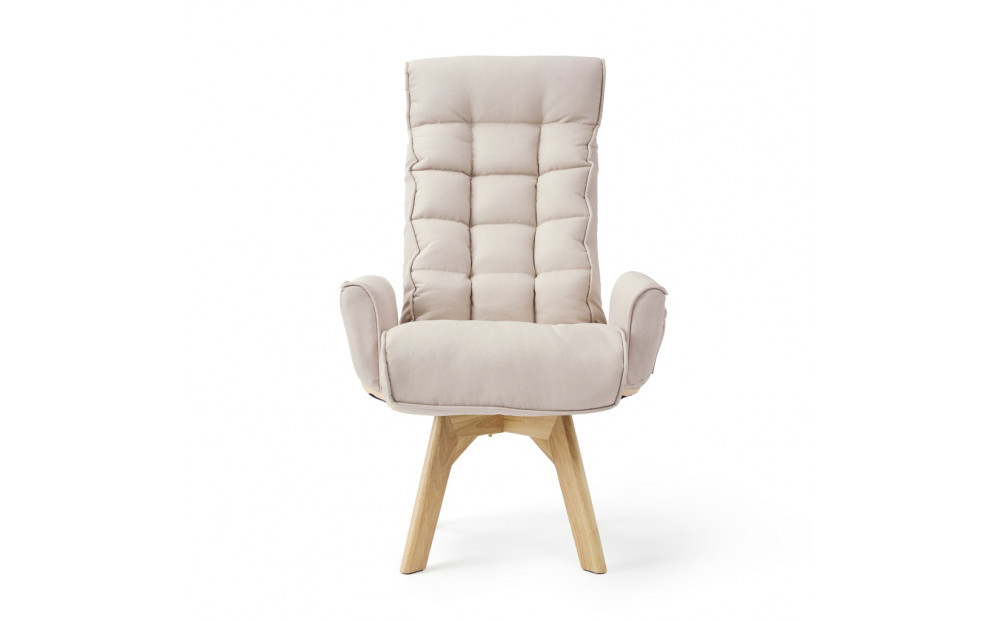 イス 回転ファブリックチェア　ハイバック FACN-KHB アイボリー