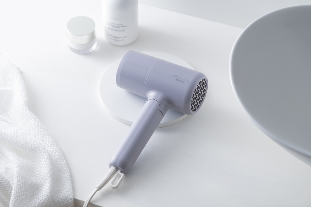 ☆リニューアル☆ MiCOLA （ミコラ）イオンドライヤー 軽量 マイナスイオン 大風量 イオンドライヤー HDR-M103-V ラベンダー