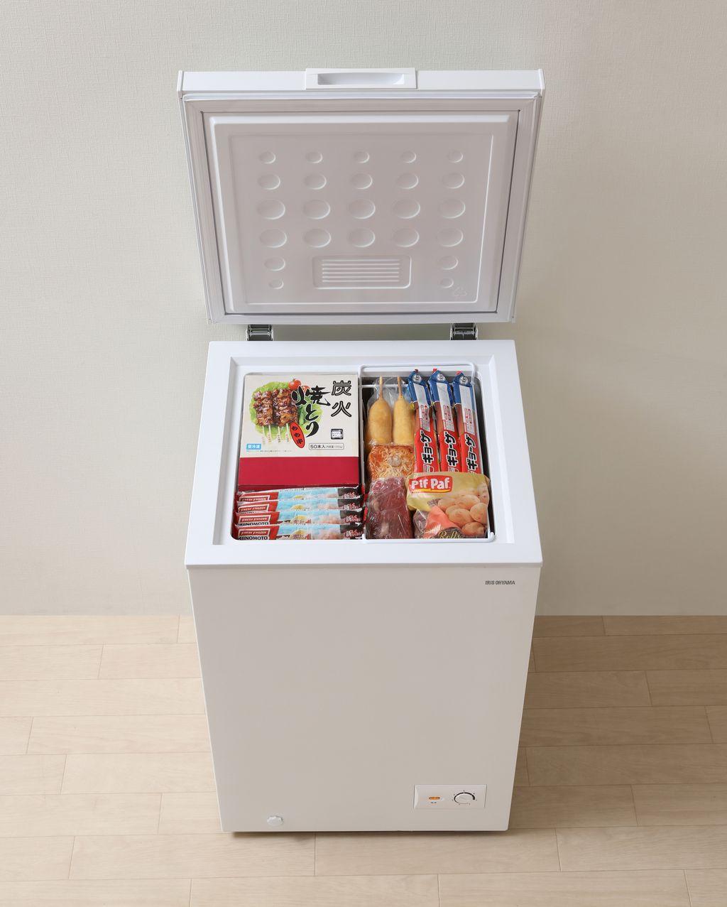 冷凍庫 上開き式冷凍庫 100L セカンド冷凍庫 アイリスオーヤマ 家電 キッチン家電 電化製品 上開き ICSD-10C-W ホワイト