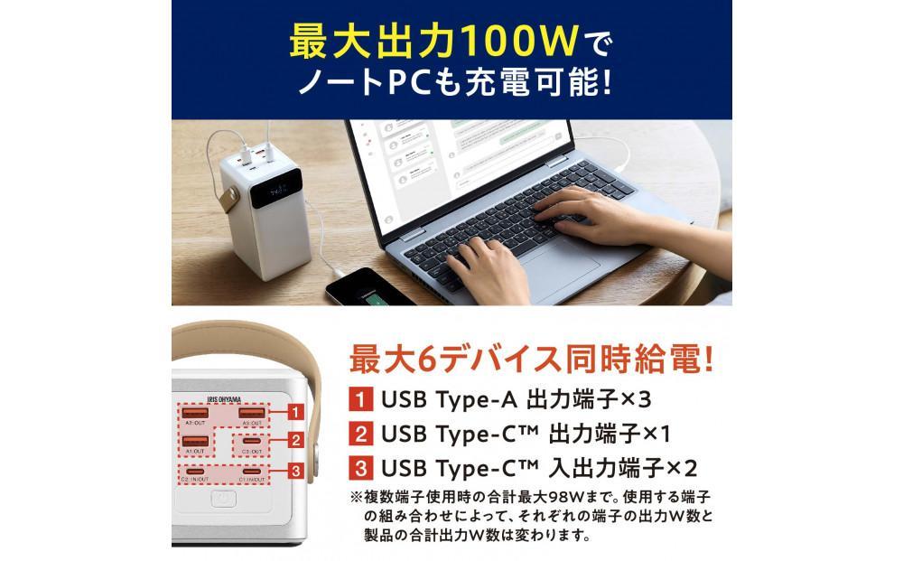 モバイルバッテリー バッテリーステーション IBT-A60100-W ホワイト