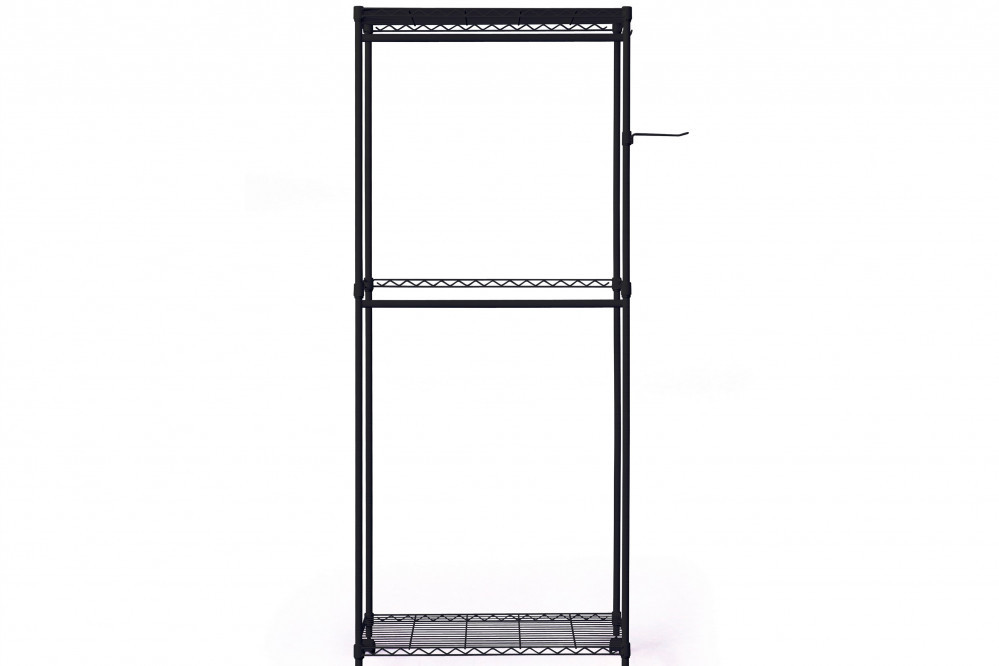 カラーメタル ワードローブ ２段タイプ CMW2-75182 ブラック