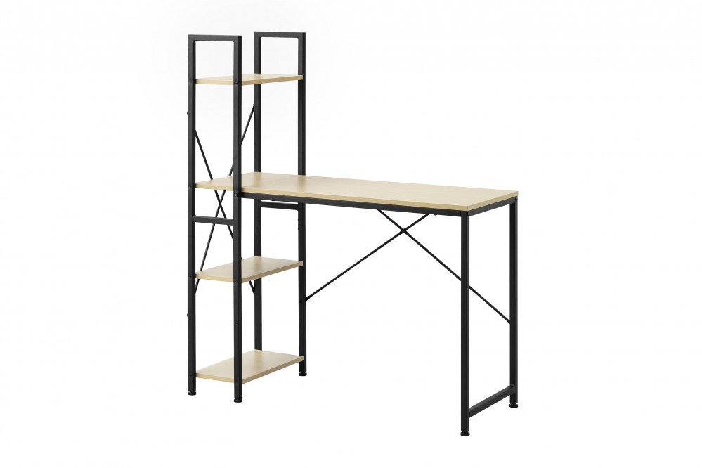 ラック付きデスク RDK-1042R ナチュラル/ブラック