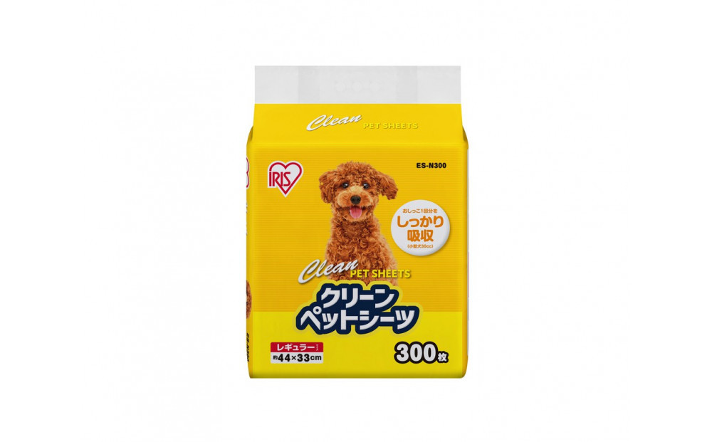 ペットシート 薄型 クリーンペットシーツ レギュラー 300枚 3パック ペット用 犬 猫 トイレシート おしっこシート 超薄型 1回使い切り ES-N300
