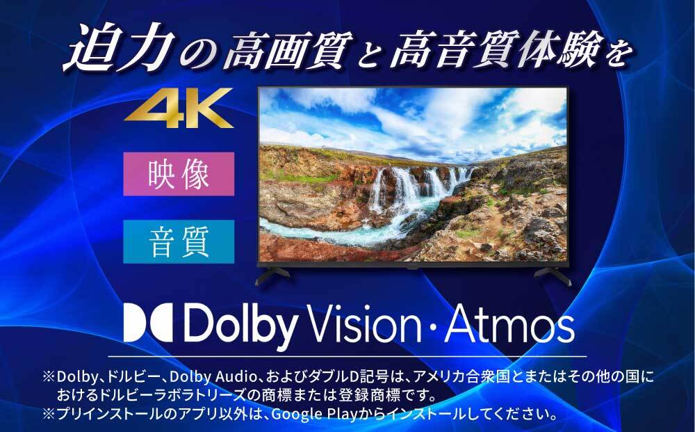 55V型 4Kスマート液晶テレビ LT-55UGX-F1　ブラック 新生活 一人暮らし ひとり暮らし 就職祝い 進学祝い 合格祝い 