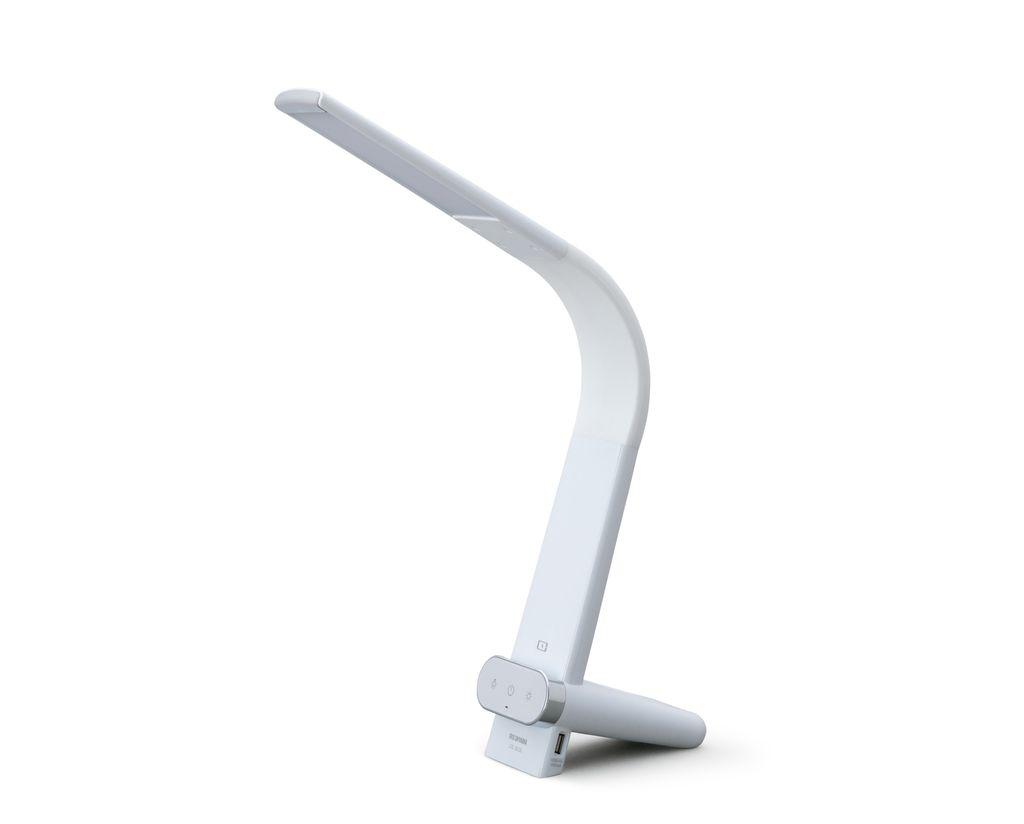 LEDデスクライトQi充電シリーズ 縦置きタイプ 調光・調色　LDL-QLDL-W　ホワイト