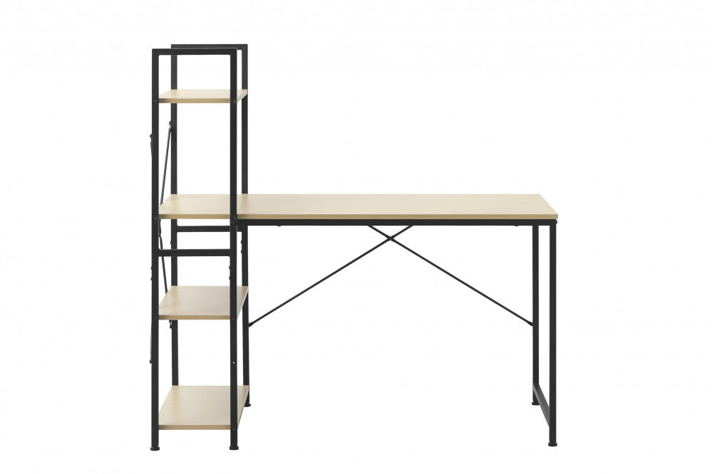 ラック付きデスク RDK-1262R ナチュラル/ブラック