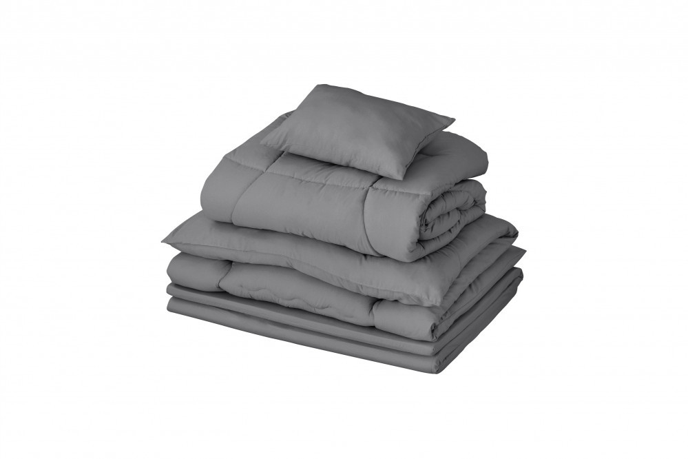 マットレス付き布団５点セット KFS-M5RS ダークグレー