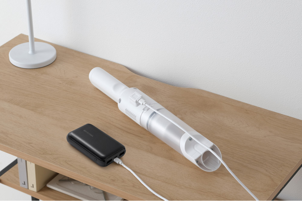 充電式ハンディクリーナー HCD-23-W ホワイト 掃除機 ハンディクリーナー 小型 コードレス 車 強力 パワフル吸引 軽量 スリム コンパクト 充電式