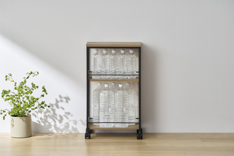 目隠しワゴン  HMW-200 ナチュラル/ブラック