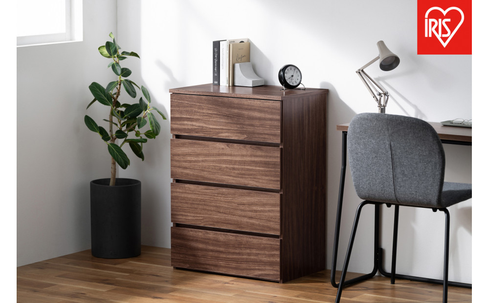 組立簡単ウッドチェスト KKWCｰ590 ウォールナット