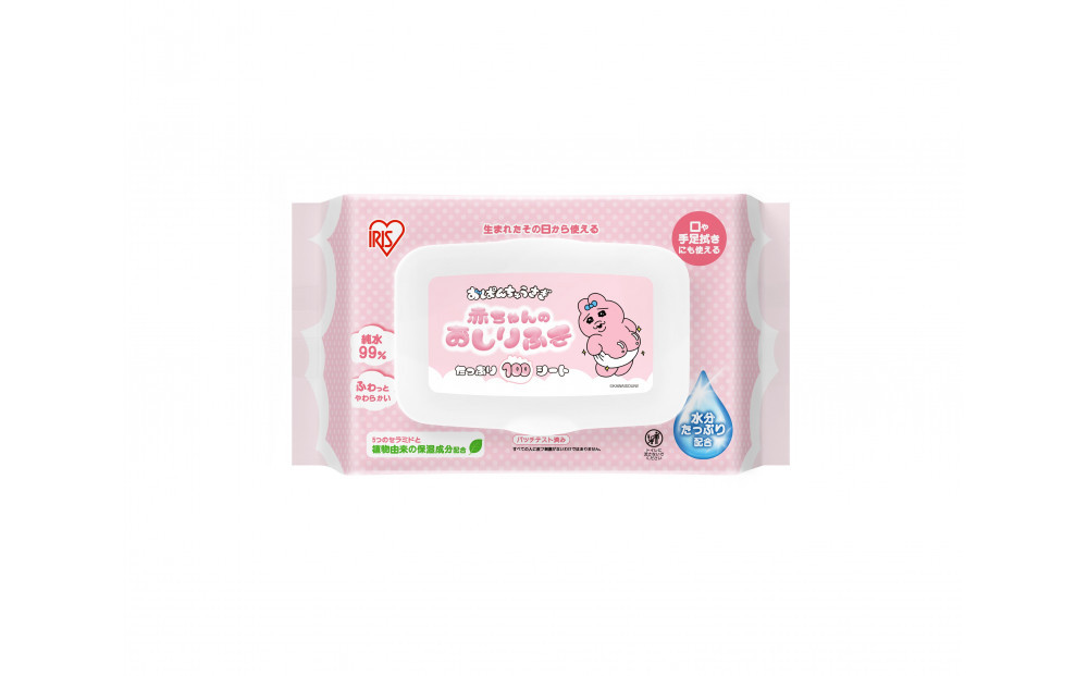【100枚入×12個】おぱんちゅうさぎ 赤ちゃんのおしりふき OAO-100