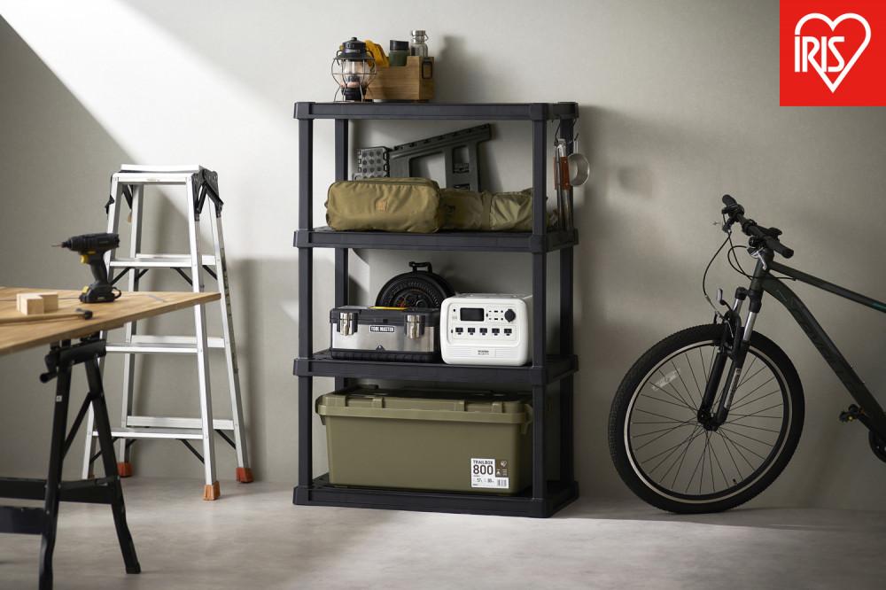 プラスチックラック4段 PLR-9144 ブラック