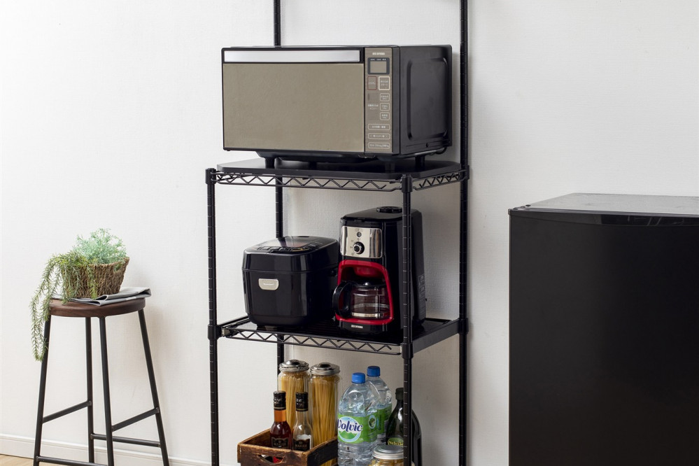 カラーメタルラック レンジ台 CMR-55134 ブラック