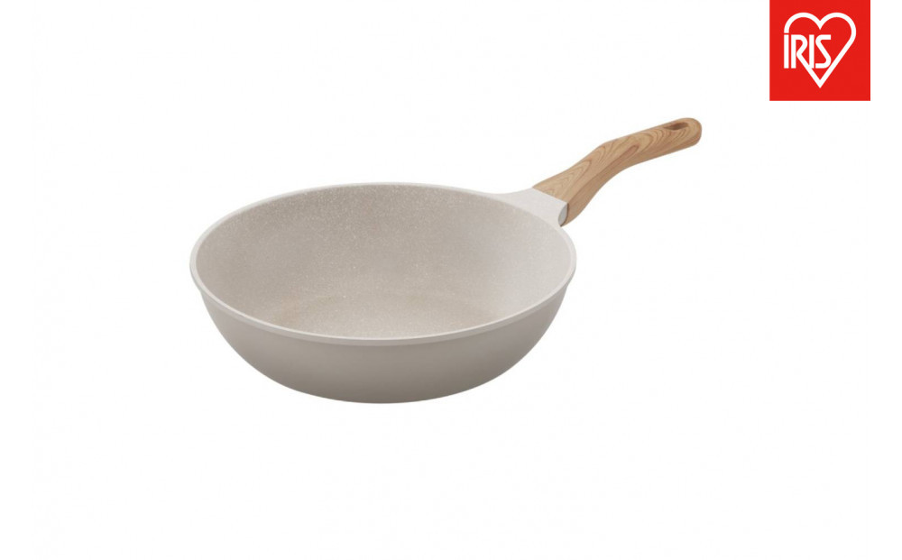 ナチュかるフライパン炒め鍋２８cm　ＩＨ・ガス火対応 NTL-W28MO グレイッシュモカ
