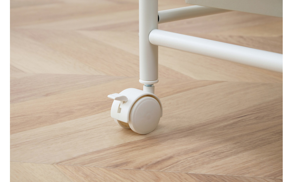 キッズ収納ハンガーラック KHR-800 ホワイト/ベージュ