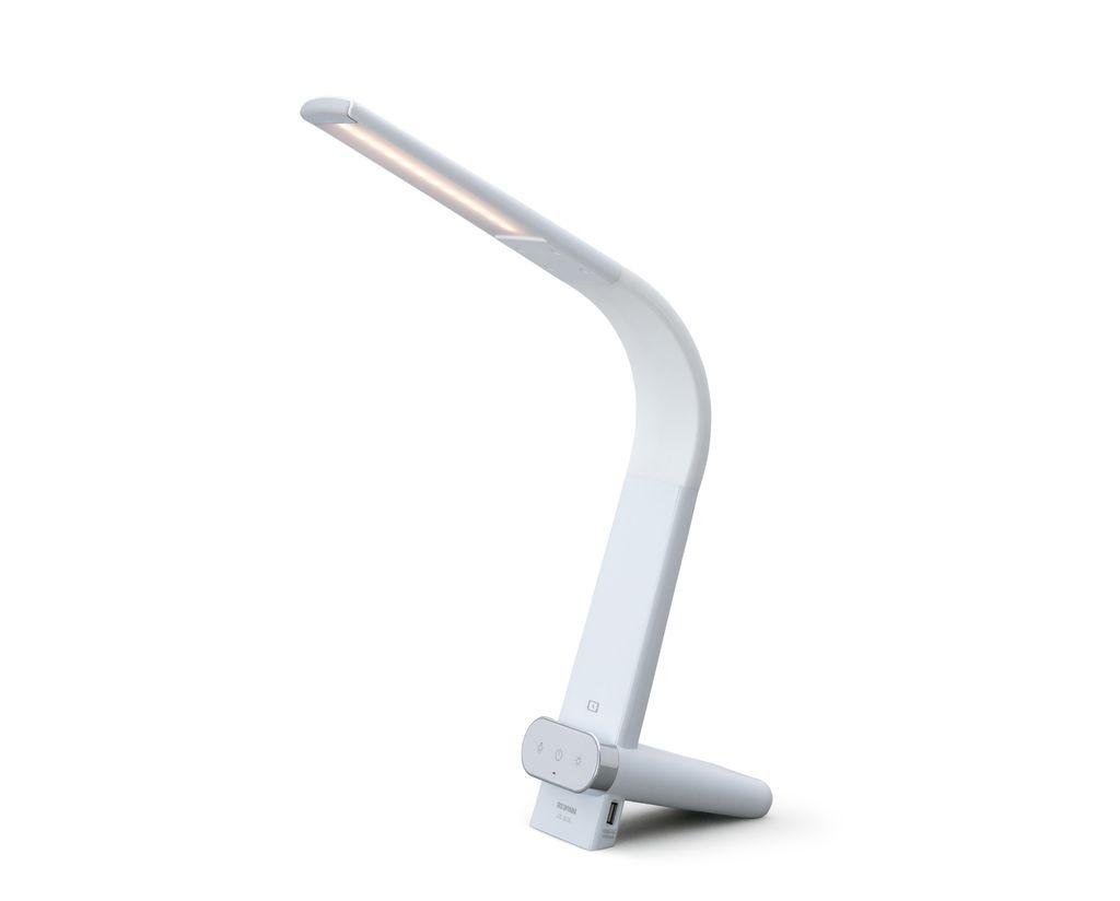 LEDデスクライトQi充電シリーズ 縦置きタイプ 調光・調色　LDL-QLDL-W　ホワイト