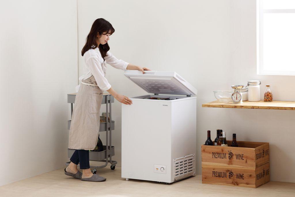 冷凍庫 上開き式冷凍庫 100L セカンド冷凍庫 アイリスオーヤマ 家電 キッチン家電 電化製品 上開き ICSD-10C-W ホワイト