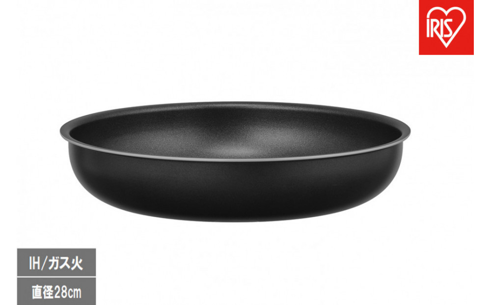 ダイヤモンドコートパン フライパン２８ｃｍ ＩＨ・ガス火対応 NTF-SEI28F ブラックメタリック