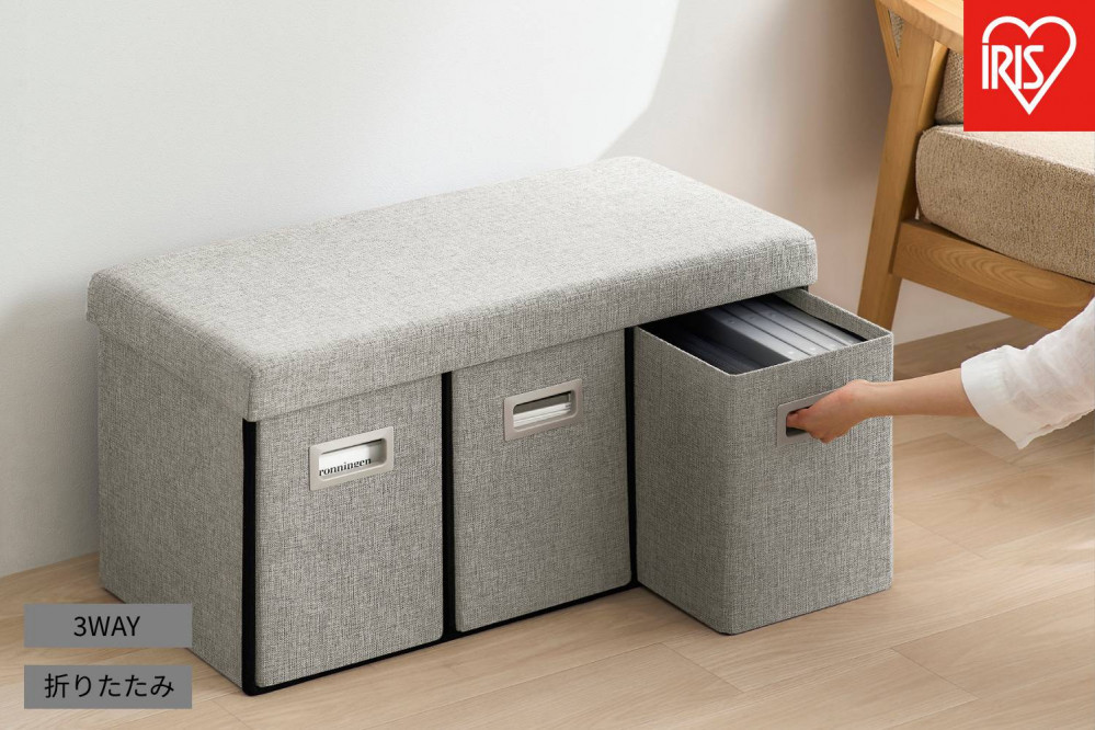 ３ＷＡＹ引き出し収納ボックス 引き出し３つタイプ SST3H-76 グレー