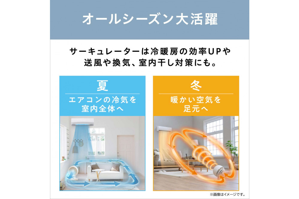 サーキュレーター  ACボール型サーキュレーター 扇風機 上下左右首振りタイプ 18畳 首振り 首ふり 冷房 暖房 送風 洗濯 衣類乾燥 空気循環 部屋干し アイリスオーヤマ 家電 電化製品 PCF-BC15TEC-W ホワイト