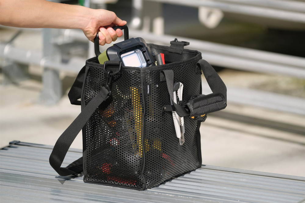 メッシュツールバッグ ボックスタイプ TLB-B27D ブラック