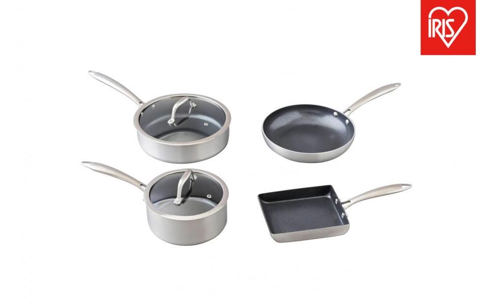 フライパンセット ダイヤモンドグレイス　６点セット　DG-SE6　シルバー