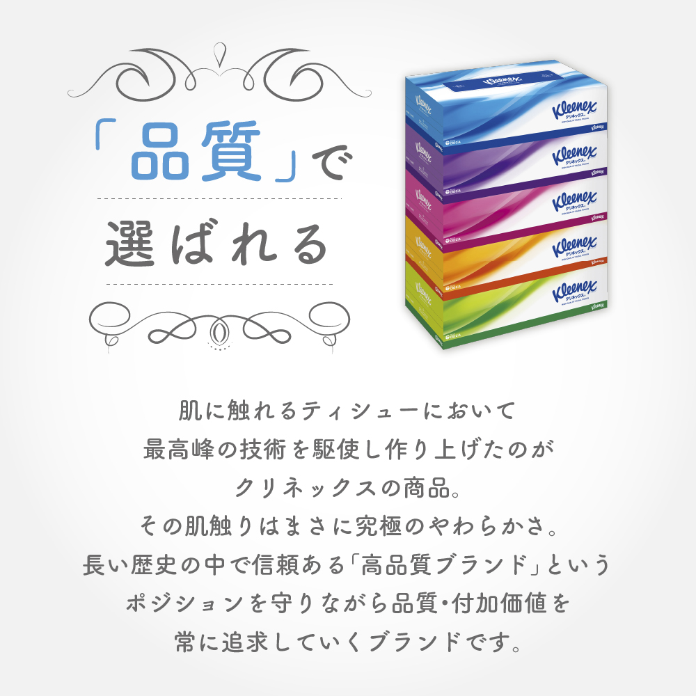 ティッシュ クリネックス ティシュー 1ケース （5箱入×6パック） ティッシュペーパー セット 柔らかい 節約 日用品 日用雑貨 消耗品 備蓄 備蓄品 備蓄用 防災 災害 ボックスティッシュ テッシュ ペーパー ローリングストック 宮城 岩沼市