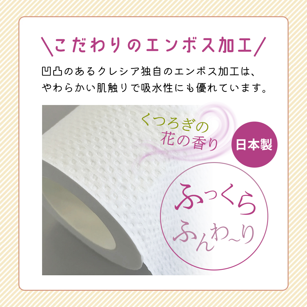 定期便 トイレットペーパー ダブル スコッティ 3倍長持ち 4ロール入 × 6パック フラワーパック 香り付き 《 4ヶ月ごと 計  3回 》