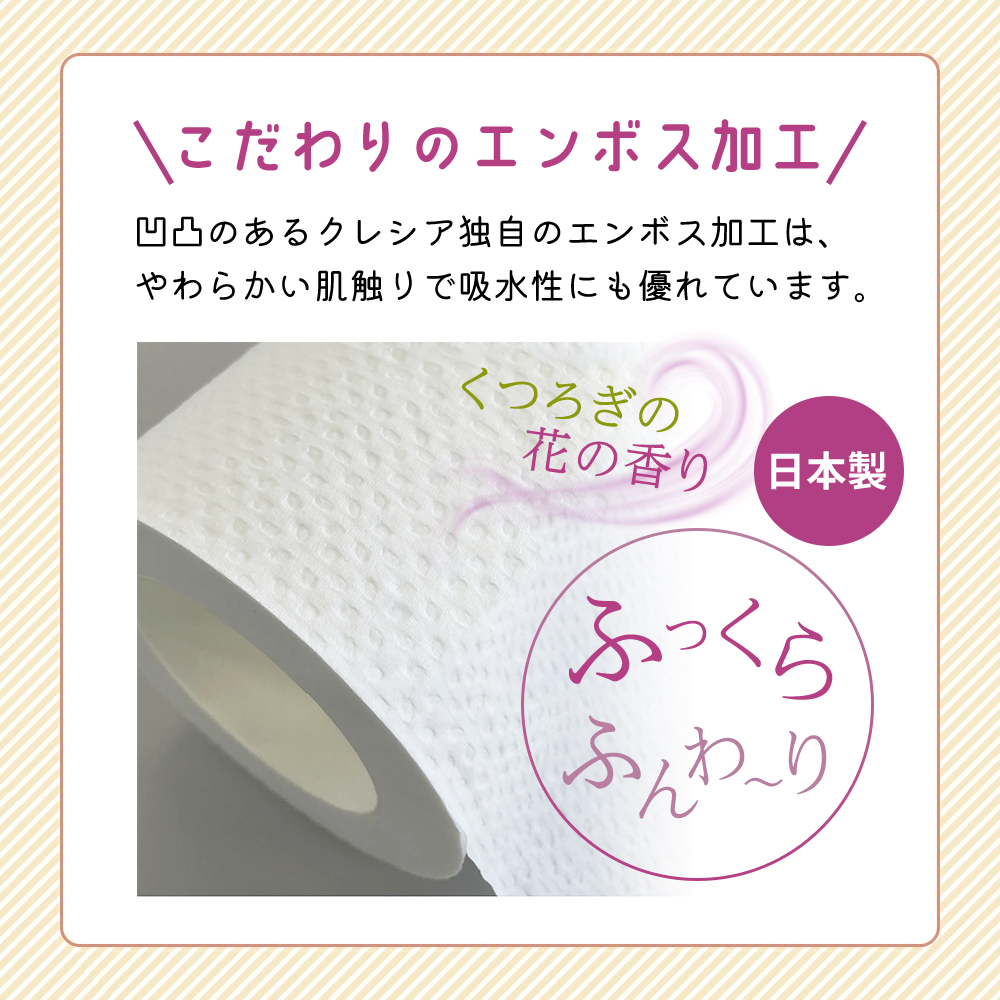定期便 トイレットペーパー ダブル スコッティ 2倍長持ち 12ロール × 1パック フラワーパック 香り付き《 4ヶ月ごと計 3回 》