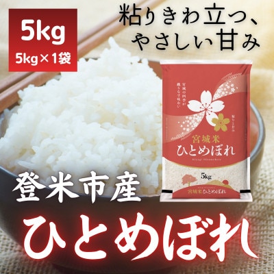 【毎月定期便】宮城県登米市産 ひとめぼれ(精米) 5kg全4回【4085915】